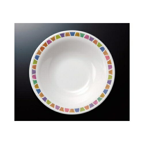 メラミン クスクス 19cmスープ皿 (192×37mm・400cc) マンネン/萬年[KS-7817] 業務用 プラスチック製 メラミン製 樹脂製 洋食器 丸深皿 スープ皿 プレート