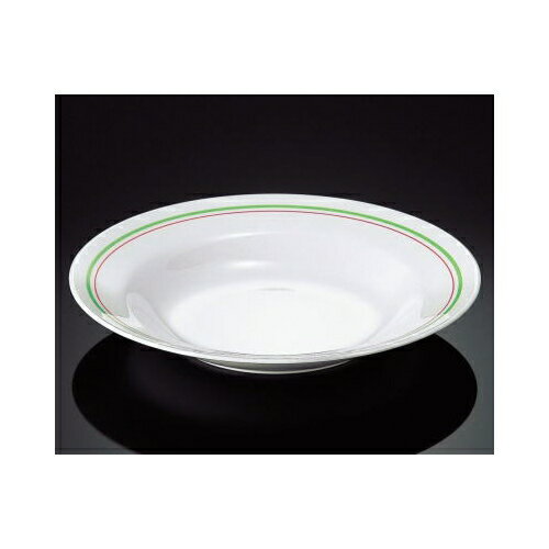 メラミン オリーブ 丸深皿 (230×36mm・580cc) マンネン/萬年[OL-7102T] 業務用 プラスチック製 メラミン製 樹脂製 洋食器 丸深皿 主菜皿 中華皿