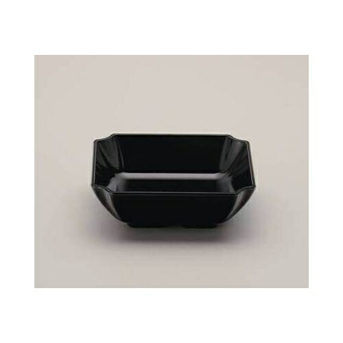 メラミン ピュアブラック 角小鉢 (113×113×37mm・230cc) マンネン/萬年[PB-768M] 業務用 プラスチック..