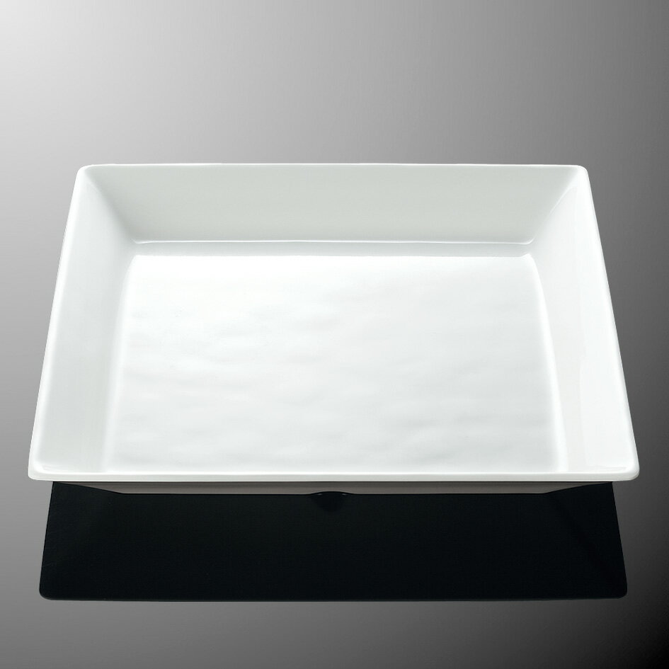 メラミン 30cm正角プレート (301×301×H41mm・2200cc) ホワイトC [E240WC] マルケイ 業務用 食洗機対応 割れにくい 丈夫 プラスチック食器