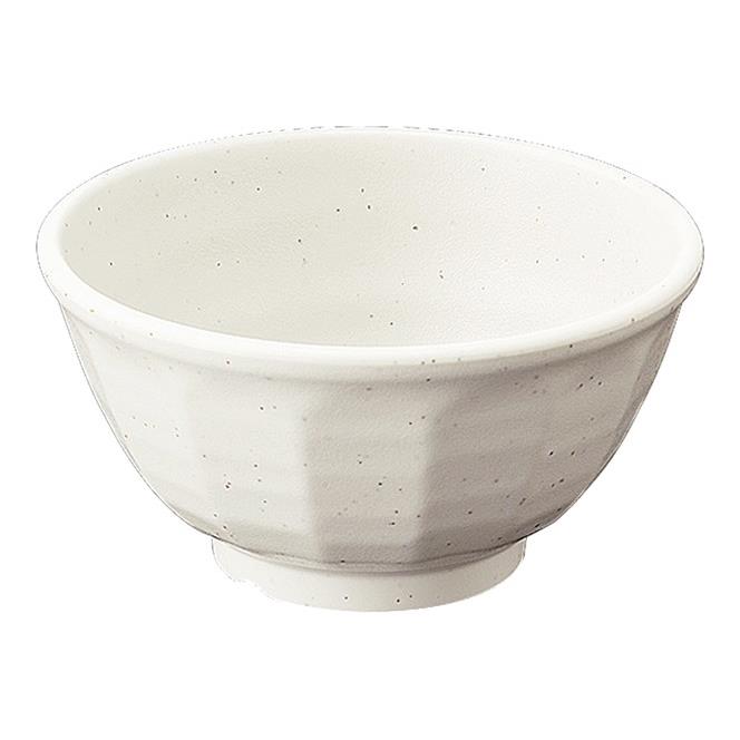 メラミン 面取飯碗　大 直径136mm H71mm 510cc 粉引 たくみ庵[A81KOH] マルケイ 業務用 食洗機対応 割れにくい 丈夫 業務用 プラスチック 樹脂 食器 皿 D8