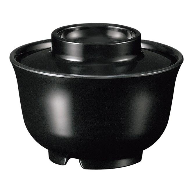メラミン 羽反吸物椀　特小 直径82mm H25mm ふた(商品はふたのみ) 黒[B117CB] マルケイ 業務用 食洗機対応 割れにくい 丈夫 業務用 プラスチック 樹脂 食器 皿 D8
