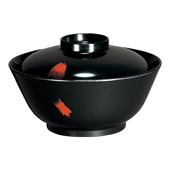メラミン 給食汁椀　小 直径111mm H31mm ふた(商品はふたのみ) 曙内黒[B2CBRB] マルケイ 業務用 食洗機対応 割れにくい 丈夫 業務用 プラスチック 樹脂 食器 皿 D8