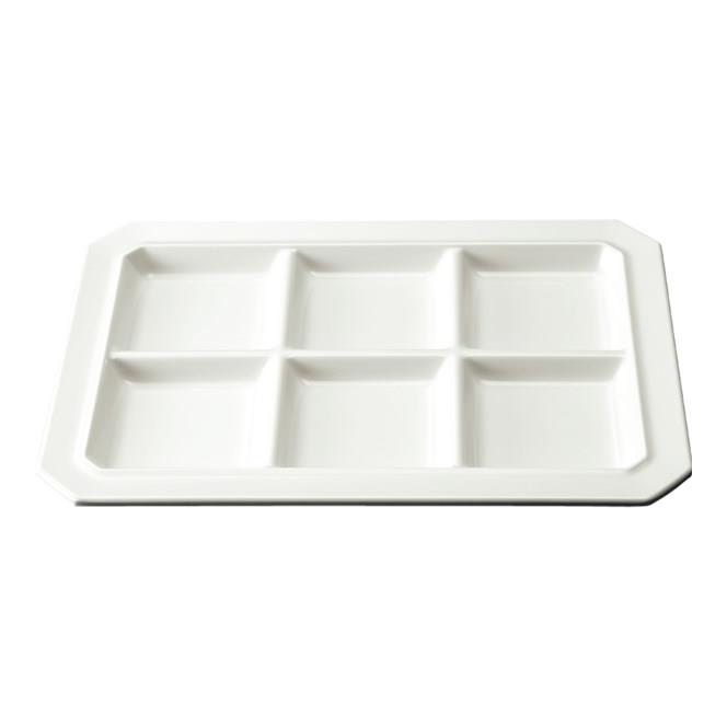 メラミン パレット6 270X193mm H19mm アイボリーホワイト・C パレット[E206IWC] マルケイ 業務用 食洗機対応 割れにくい 丈夫 業務用 プラスチック 樹脂 食器 皿 D8