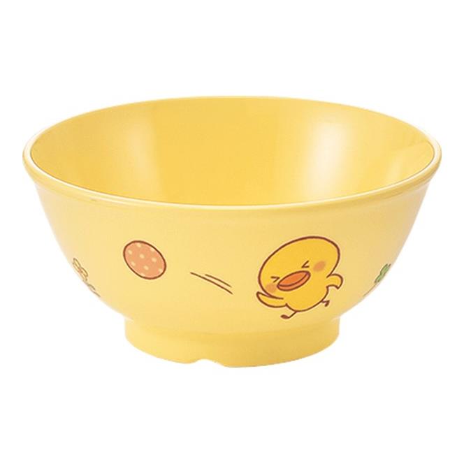 メラミン 飯茶碗 小 直径104mm H48mm 210cc イエローひよこぐみ[J30HIY] マルケイ 業務用 食洗機対応 割れにくい 丈夫 業務用 プラスチック 樹脂 食器 皿 D8
