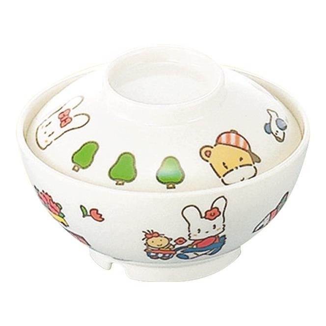 メラミン子供用食器 キドリッコ 飯茶碗 大 身(ふた廃盤) (120×56mm・370cc) マルケイ［J7KD］ 業務用 プラスチック製 保育園・幼稚園