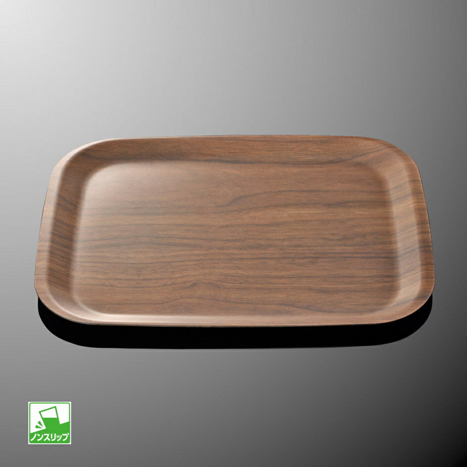 紙・樹脂 44cm長角NOSトレー 440X330mm H17mm ライトオーク ラミネウェア[NKN5LOK] マルケイ 業務用 ノ..