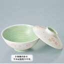 強化磁器 里桜 飯碗 身(ふたは別売り) (φ124×H53mm・300ml) 里桜内グリーン[KB-828RIOG]三信化工 強度をアップした磁器製食器 老人ホーム デイサービスなどの業務用に最適