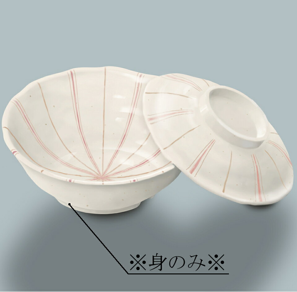 メラミン 煮物椀 身(ふたは別売り) (φ155×H50mm・470ml) 十草 和陶庵[MB-964TKU]三信化工 業務用 食器 ..