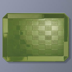 ノンスリップABSトレイ　長方形　抹茶（415×303×25）　三信化工[Q-3MTA] 業務用 トレー トレイ 膳 盆 配膳 軽量 プラスチック製 超耐熱ABS