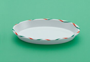 メラミン オーバルデリ リボン (370×220×H52mm・2200ml) [DR-2020] スリーライン業務用 食器 割れにく..