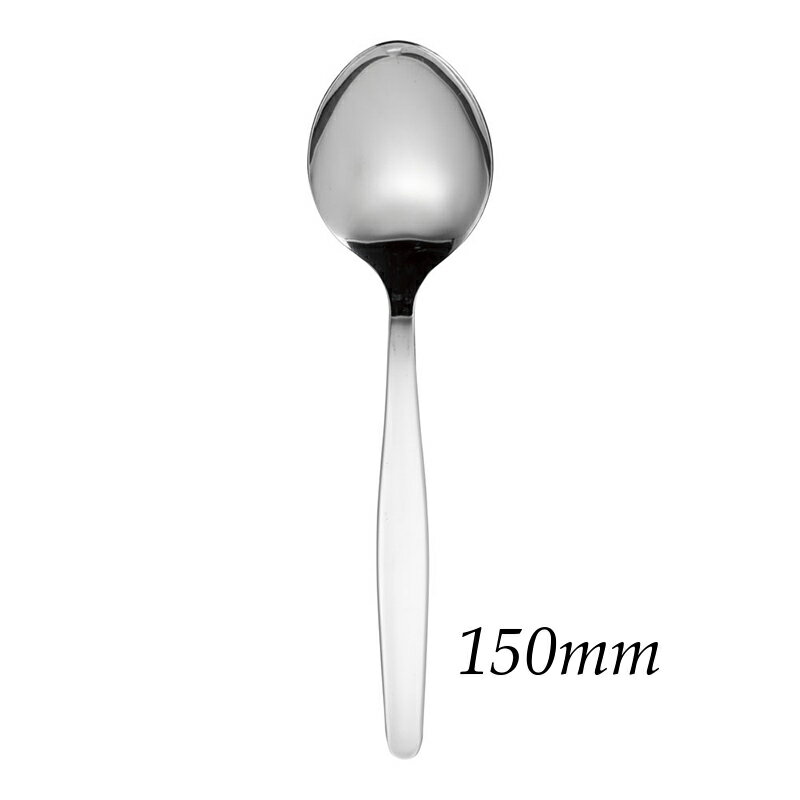 18-0 TKG先丸スプーン 穴無 小 カトラリー スプーン ステンレス製 15cm 業務用 学校 給食 ランチ 食堂 小学校 (9-1836-0302)