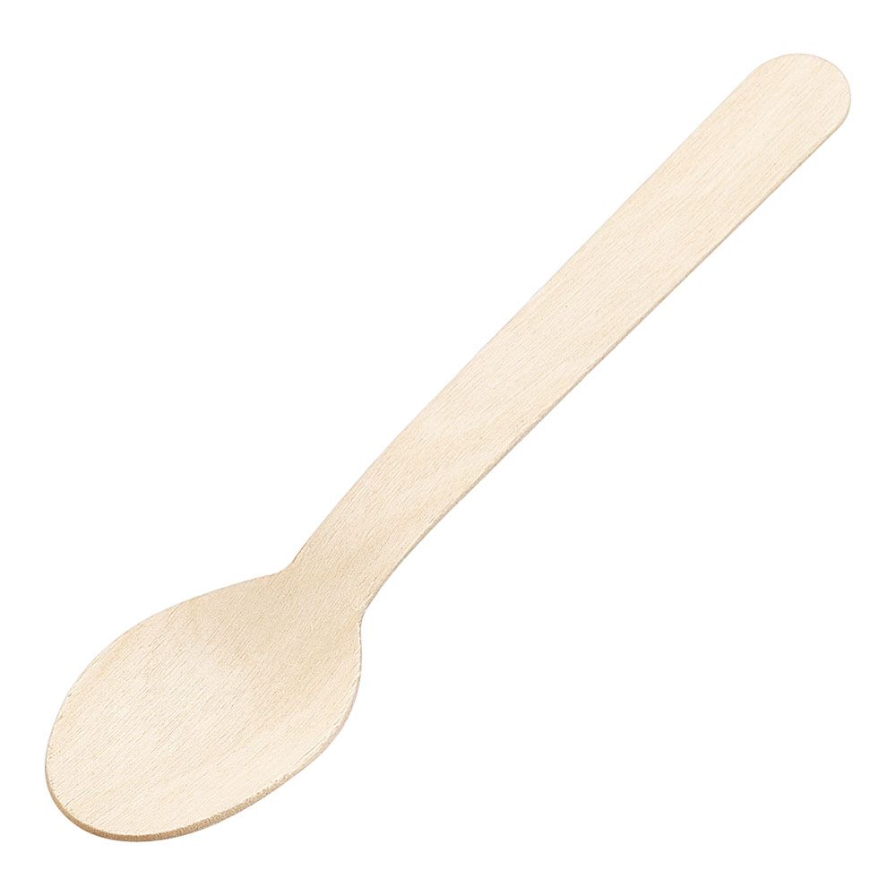 【個包装・100本入】160mm 使い捨て 木製スプーン160楊枝入 単袋 (100本入)(1-0997-2401)