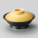 強化セラミック 金彩黒油滴平蓋向(身・蓋セット) (17.1×9.1cm) UTSUWA[239-5-527] 日本製 和食器 KYOEI陶器市 代引不可