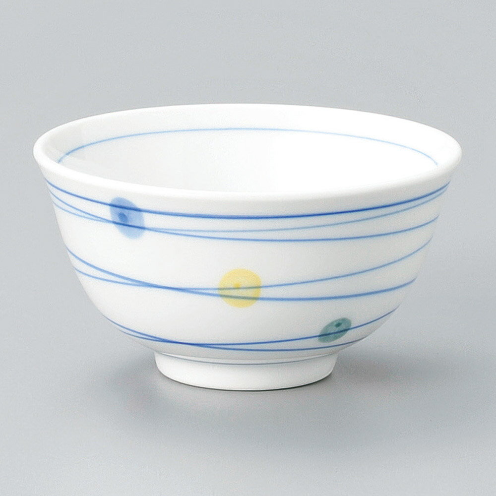 【5点セット販売】強化セラミック 四色水玉反煎茶 (9.4×5cm) UTSUWA[349-36-717] ゆのみ 湯呑み お茶 ..