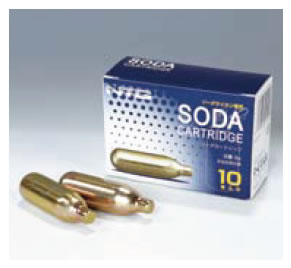 ワイン・バー用品 ワイン小物 ソーダサイフォン用炭酸ガスカートリッジ(10本入)(EBM25-1)(1551-11)