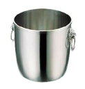 ワイン用品 ワイン・シャンパンクーラー UK 18-8ステンレス製 B渕 シャンパンクーラー A 玉付 6L (1-1942-0502)