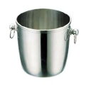ワイン用品 ワイン・シャンパンクーラー UK 18-8ステンレス製 B渕 シャンパンクーラー B ライオン付 4.5L (1-1942-0601)