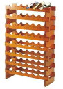 代引不可 ワイン用品 ワインセラー ラックシステム (セプター材チーク仕上) 6ボトル×8段(48ボトル収納可) (1-1960-0701)