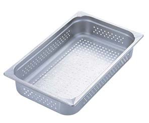 KINGO（キンゴー）ステンレス　穴明ホテルパン（板厚0.8mm ）　11150PS 1/1サイズ　深さ150mm スチーム..