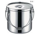 IH対応 19-0クロムステンレス給食缶(汁食缶)3.1L・16cm(1-0191-0501)