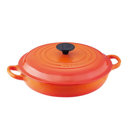 ビュッフェ・キャセロール 鍋・ホーローウェア 送料無料 IH対応 ル・クルーゼ(LE CREUSET)　ビュッフェ・キャセロール2532 26cm・オレンジ (9-0088-0902)