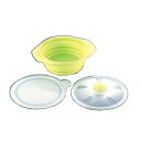 保存容器 シリコン製 電子レンジ・オーブンOK 調理可ふた付★シリコン おりたたみキャセロール 1500ml (グリーン)(1-0243-0502)