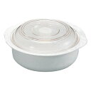 保存容器 ふたをしたまま電子レンジOK パルス レンジ容器 丸 (ホワイト)780ml PL-1203W (φ189×H75mm) (1-0242-0103)