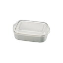 保存容器 ふたをしたまま電子レンジOK パルス レンジ容器 角 (ホワイト)500ml PL-1001W (149×106×H64mm) (1-0242-030...
