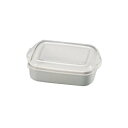 保存容器・キッチンポット プラスチック製 パルス レンジ容器 角 (ホワイト)1460ml PL-1001W (234×167×H62mm) (1-0242-0303)