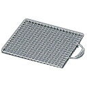 バーベキュー用品☆アミ (30cm) Ω業務用焼物網・タフロス (鉄・クロームメッキ) バネ付取手 30号 (1-0781-0303)