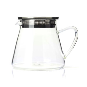 FORLIFE フジグラスティーポット 841(満水532ml) 茶葉のジャンピングが見れる透明耐熱ガラス製 茶こし付き ルースリーフティー フラワーティーなどに!(8-0870-0401)