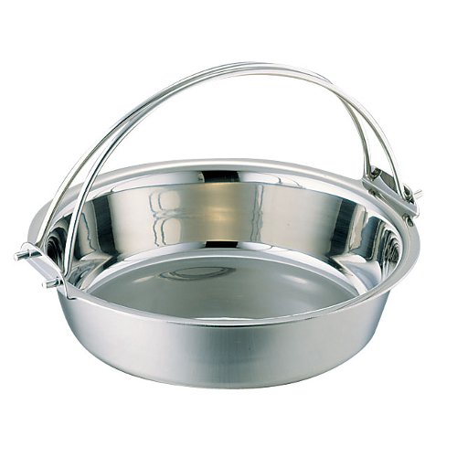 IH対応！ チリ鍋・季節鍋・鍋物21cm ステンレス製 SW電磁調理用ツル付 チリ鍋 21cm (9-2094-0901)