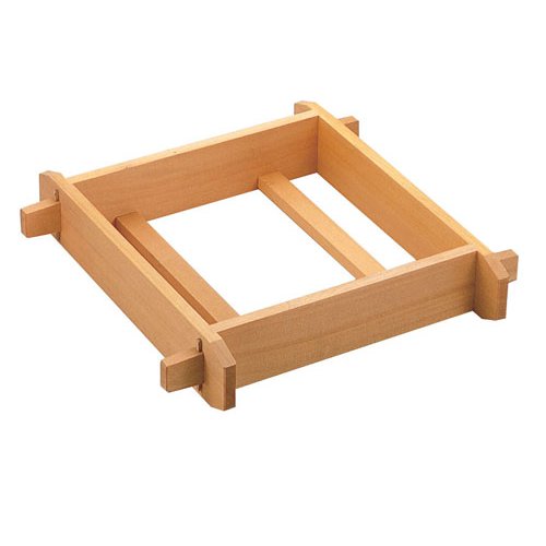 木製角セイロ　浅口（サワラ材）39cm 【ISF_TKG】(1-0415-0204)