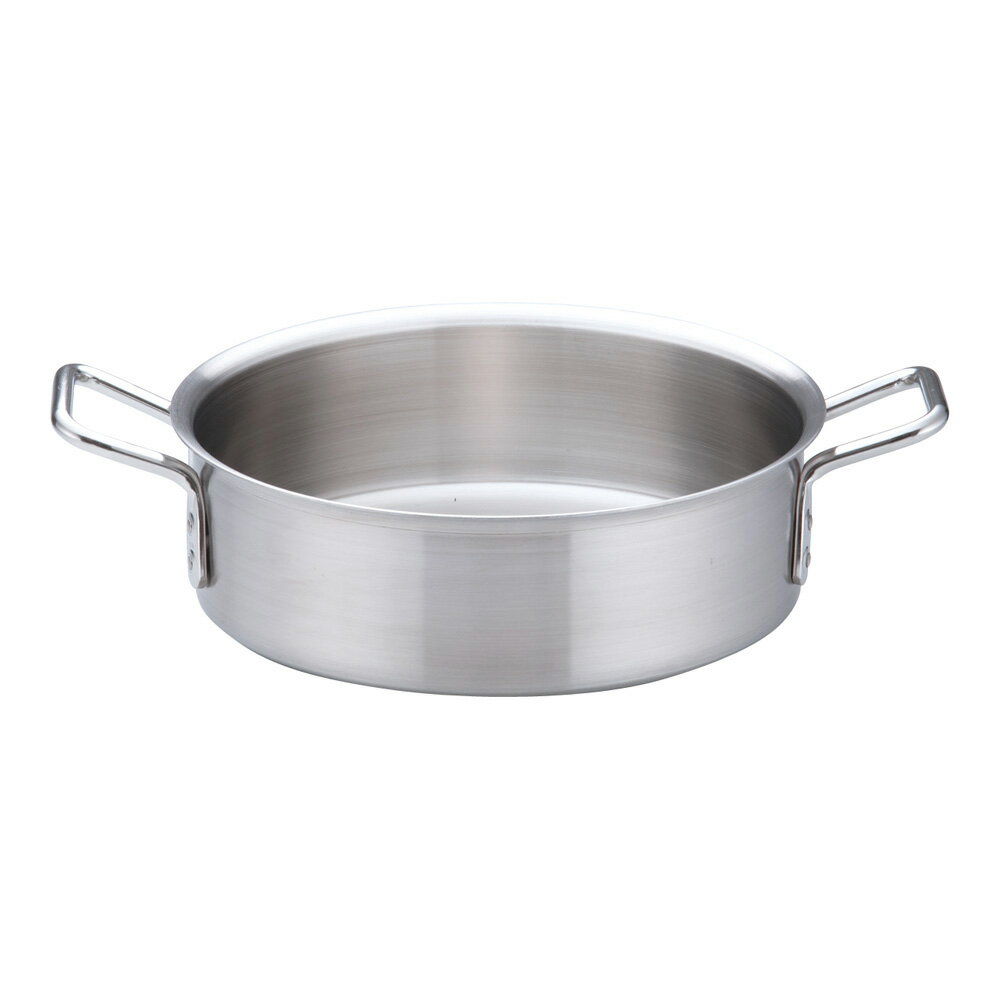 トリノ 外輪鍋 33cm ステンレス アルミクラッド三層鋼 業務用 プロ仕様 電磁調理器対応 なべ 調理用 IH対応 深鍋 新開発三層鋼 ソトワ 両手鍋 ソテーパン 高耐久性 軽量 丈夫で持ち易い (1-0015-0305)