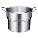 ムラノ インダクション 18-8スチームポット 24cm MURANO 18-8ステンレス 業務用 プロ仕様 電磁調理器対応 調理用 パスタポット蒸し物 茹で物...