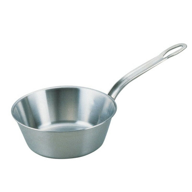 プロデンジ テーパーパン 30cm ステンレス 業務用 プロ仕様 電磁調理器対応 なべ 調理用 IH対応 片手鍋 ソース作り 極厚底 SUS444 18クロームモリブデン鋼 底部押上構造 丈夫 単層構造 高耐久性 (9-0019-0605)