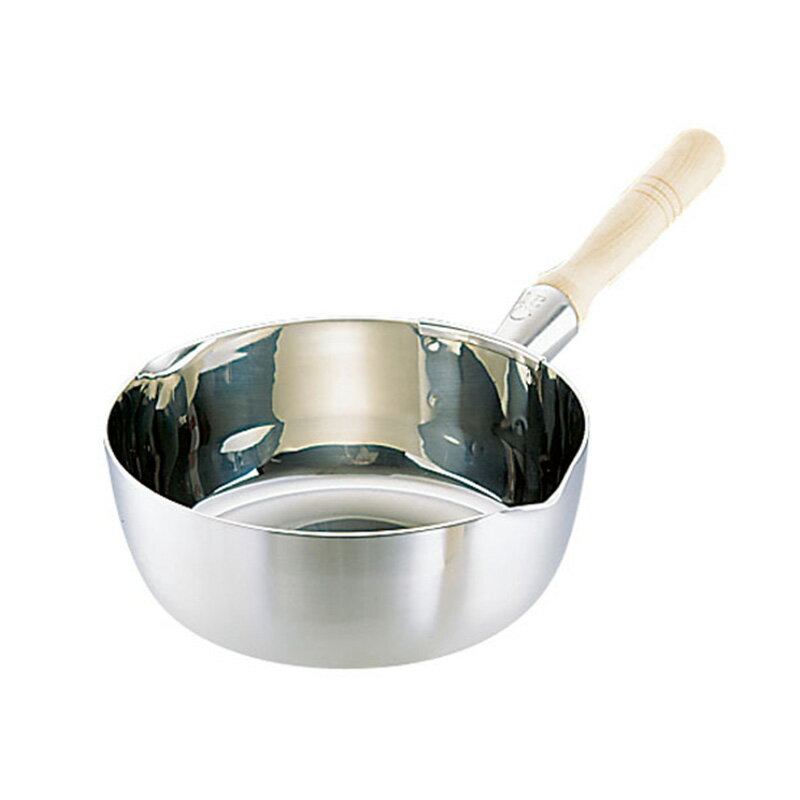 スーパーデンジ 雪平鍋(クラッド鋼) 24cm ステンレス クラッド鋼 業務用 プロ仕様 電磁調理器対応 なべ 調理用 IH対応 深鍋 単層極厚構造 片手鍋 万能鍋 煮物 汁物 高耐久性 (9-0014-0204)