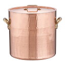 エトール銅 寸胴鍋 30cm (蓋付) 高級品質の鍋 プロ用 飲食店 厨房 銅製鍋 深型 料理鍋 (1-0033-0106)
