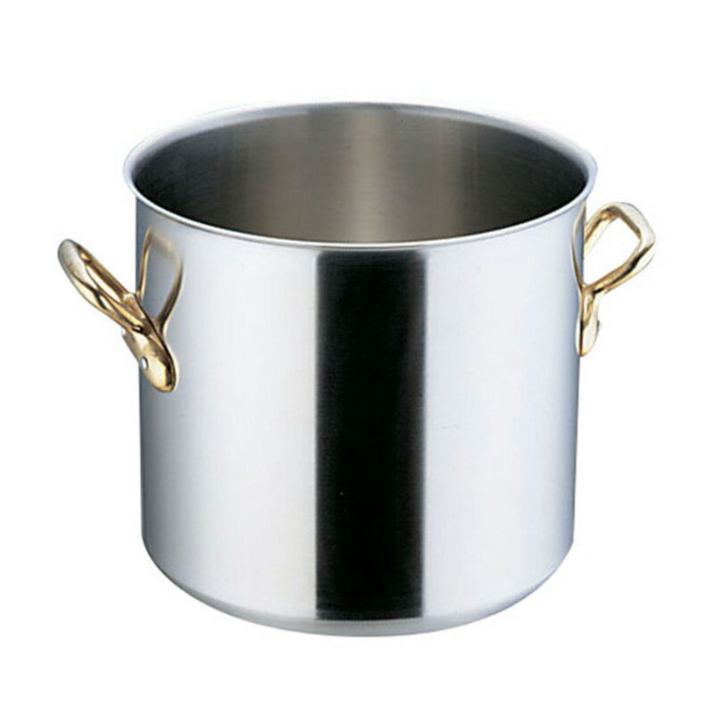 スーパーデンジ 寸胴鍋(蓋無) 27cm ステンレス 18クローム モリブデン鋼 業務用 プロ仕様 電磁調理器対応 なべ 調理用 IH対応 深鍋 単層極厚構造 煮込み スープ 高耐久性 (1-0013-0103)