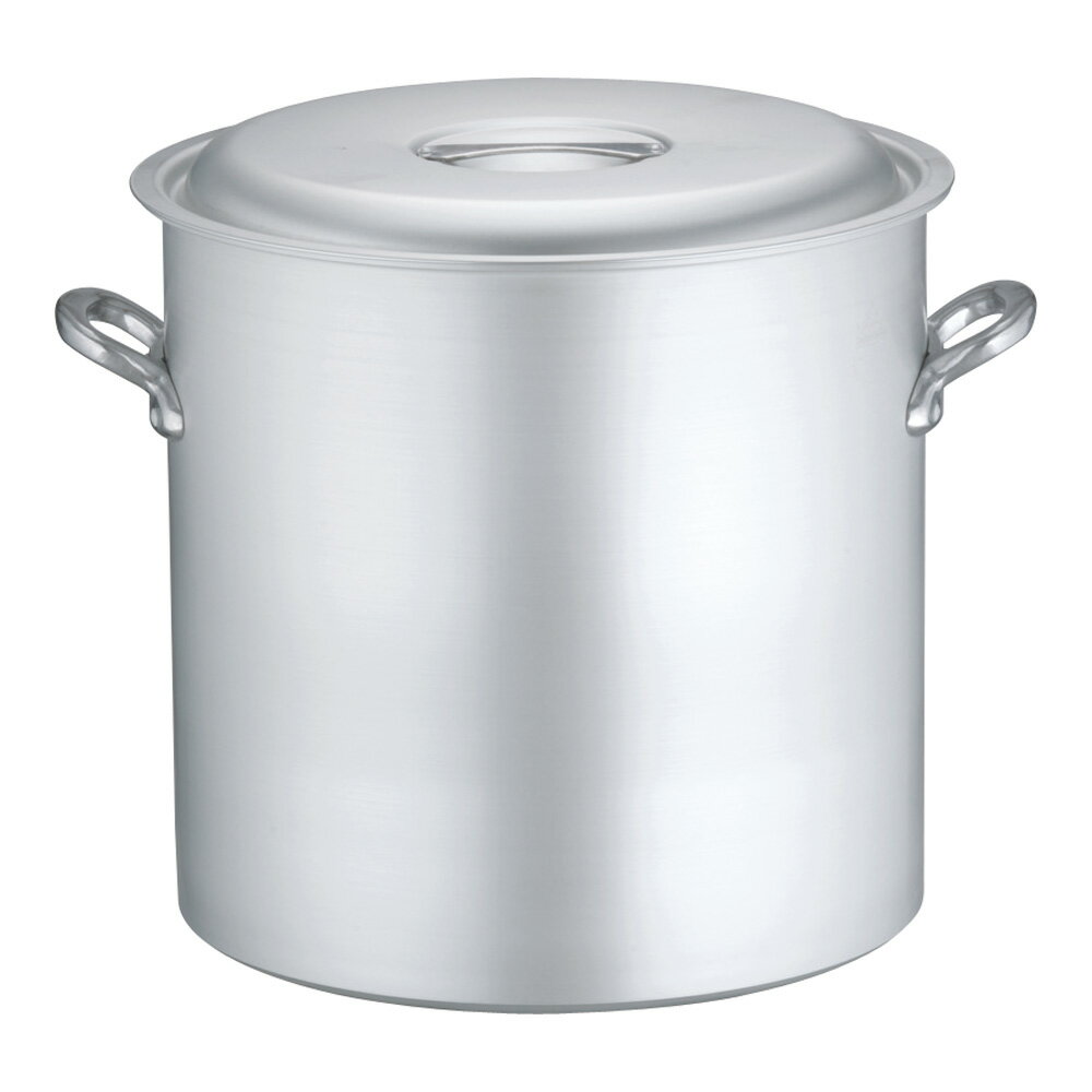 ※代引不可※アルミ プロマイスター寸胴鍋 45cm MYSTAR ガス火専用 蓋付 深型鍋 ずんどうなべ 大型 大量調理 給食 施設 厨房用品 調理道具 (1-0028-0110)