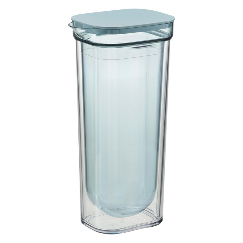 ダブルウォールカラフェ 1L ブルー 青 業務用 卓上用品 水差し ポット 冷水 カフェスリム おしゃれ プ..