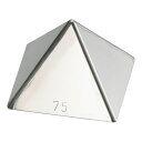 デバイヤー 18-10ピラミッドボンブ型 3023-07 (7.5×7.5×H5.2cm) ステンレス製 ピラミッド型 三角 製菓型 ケーキ チョコレート (1-1081-1103)(3)