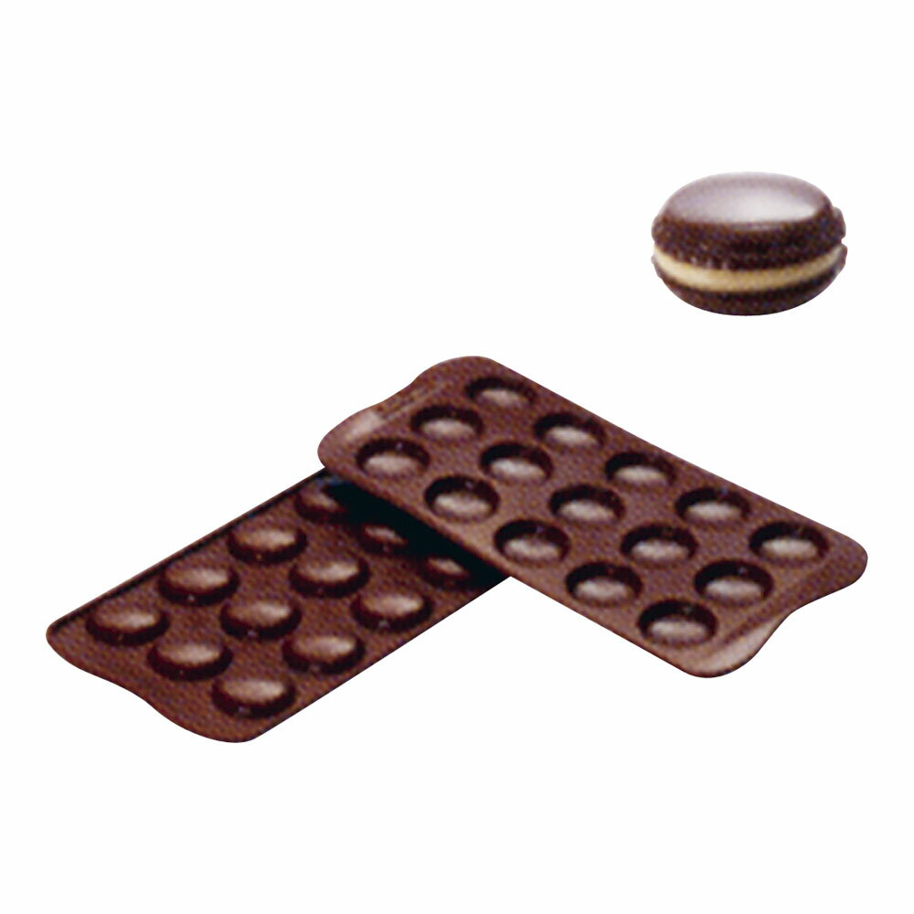 シリコマート チョコレートモルド マカロン SCG21 マカロン形 チョコレート型 シリコン型 チョコ型 かわいい (9-1061-1701)