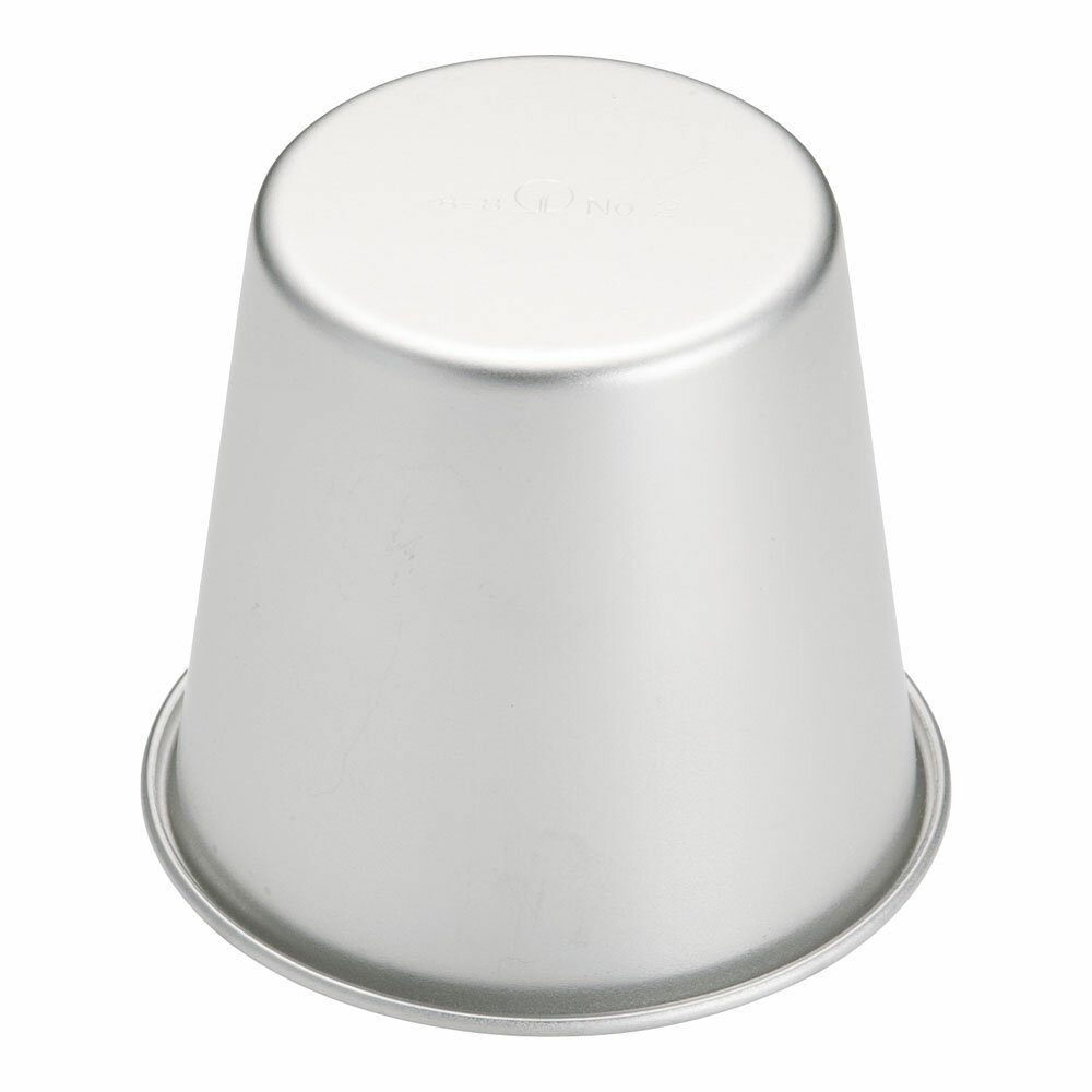 SA18-8プリンカップ No.2 プリン型 ステンレス カップケーキ焼き型 (1-1080-0202)