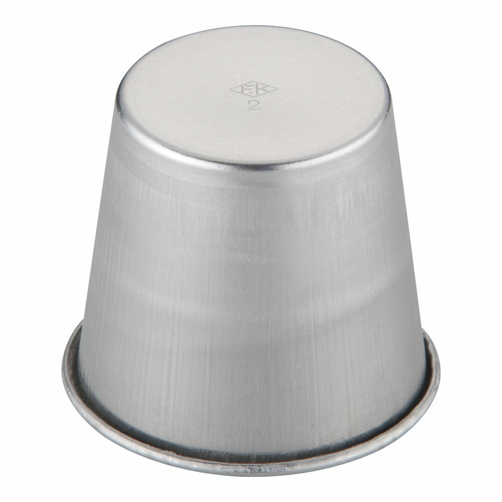 アルミプリンカップ No.2 (53×37×H50mm) プリン型 カップケーキ 焼き型 (1-1080-0902)