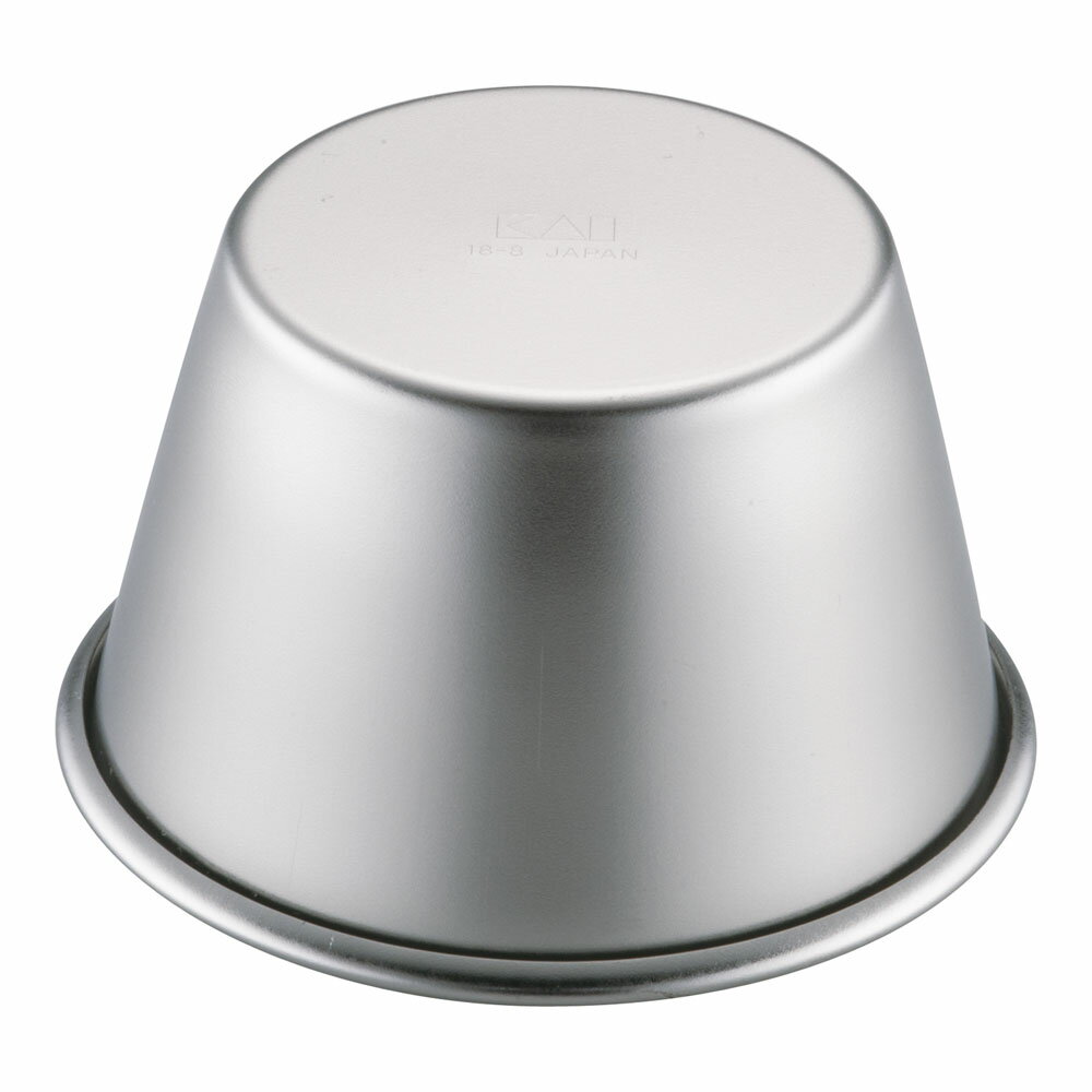 18-8プリン型 DL-6236 中 ステンレス プリンカップ カップケーキ 焼き型 (1-1080-0502)