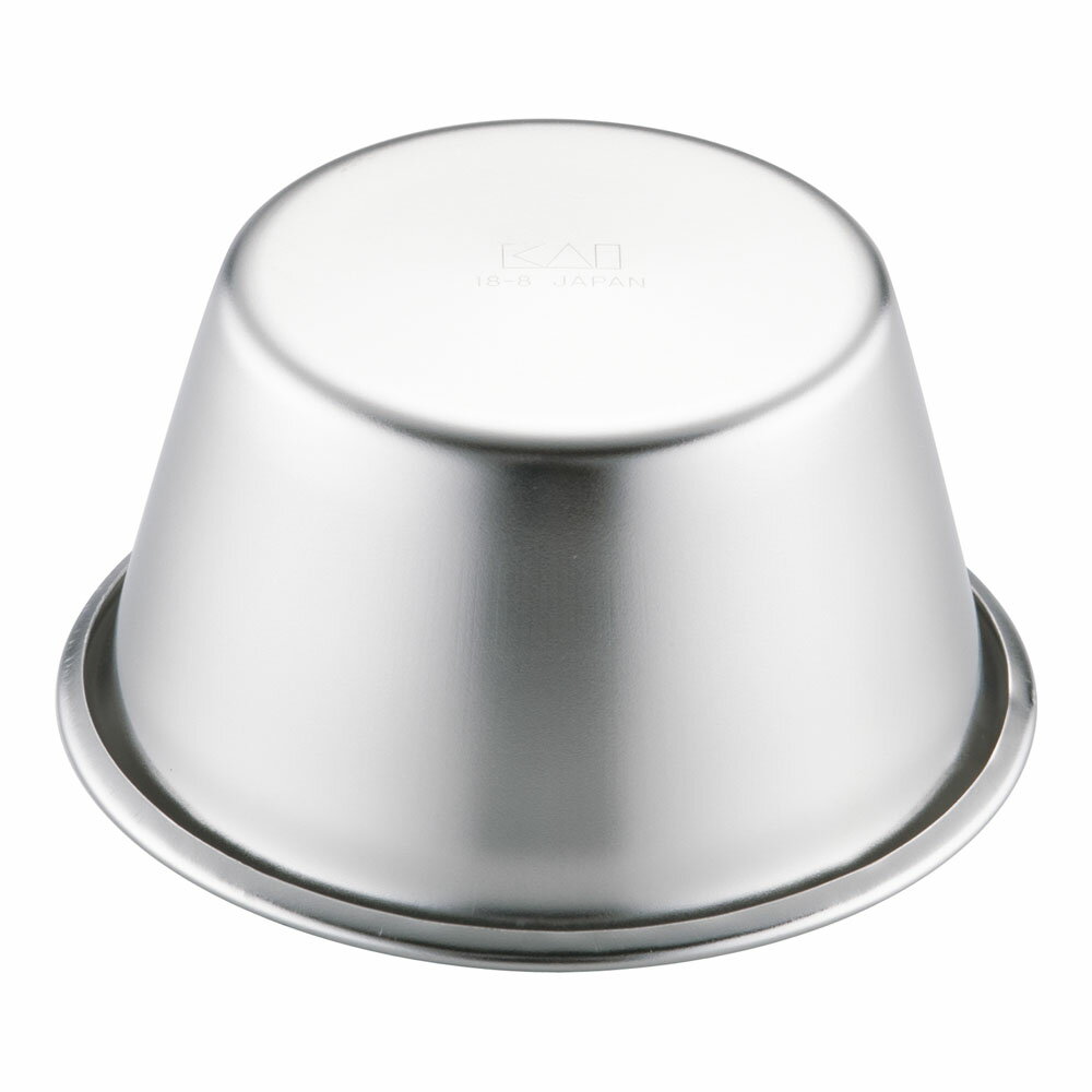 18-8プリン型 DL-6237 小 ステンレス プリンカップ カップケーキ 焼き型 (1-1080-0503)