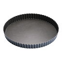 マトファ エグゾパン タルト 共底 332216 φ260mm (26cm)タルトレット型 サイド波模様 フルーツ アップルパイ キッシュ 底が取れないタイプ フッ素加工 離型性抜群 (1-1097-0706)(3)