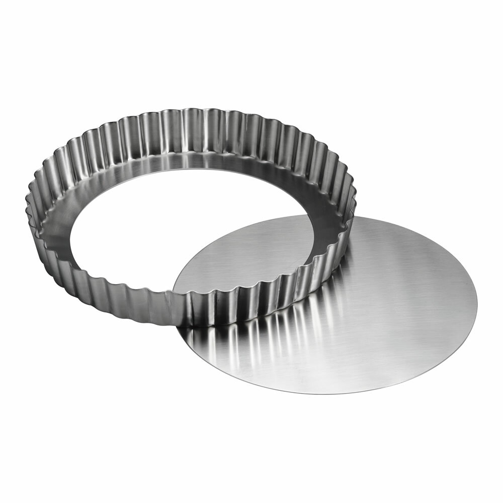 18-8 タルト型 波 底取 PP-692 φ180mm タルトレット型 サイド波模様 フルーツ アップルパイ キッシュ ..